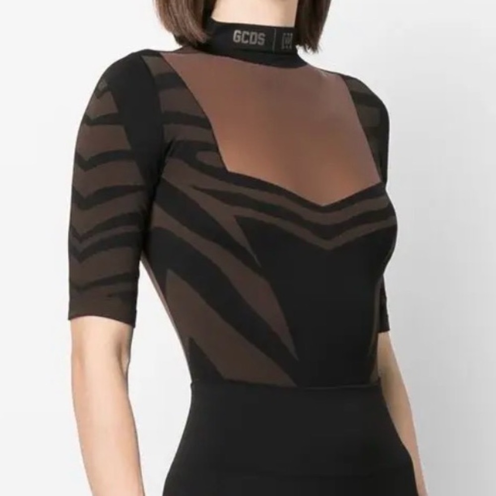 WOLFORD X Gcds Elegant Animalier Bodysuit